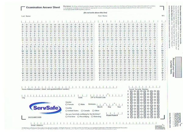 ServSafe® Exam Answer Sheets, 50 pack